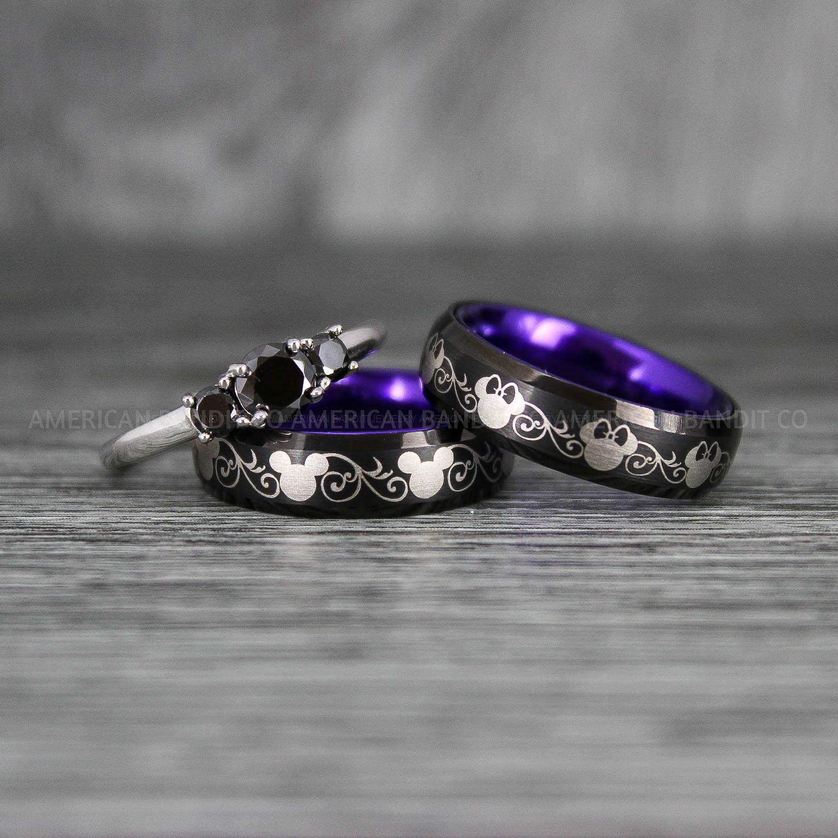 IMG_6985 Mickey Mouse Rings, Mickey Rings, Couple Wedding Bands, Couple Rings, Mickey Mouse Wedding Bands - Image 1