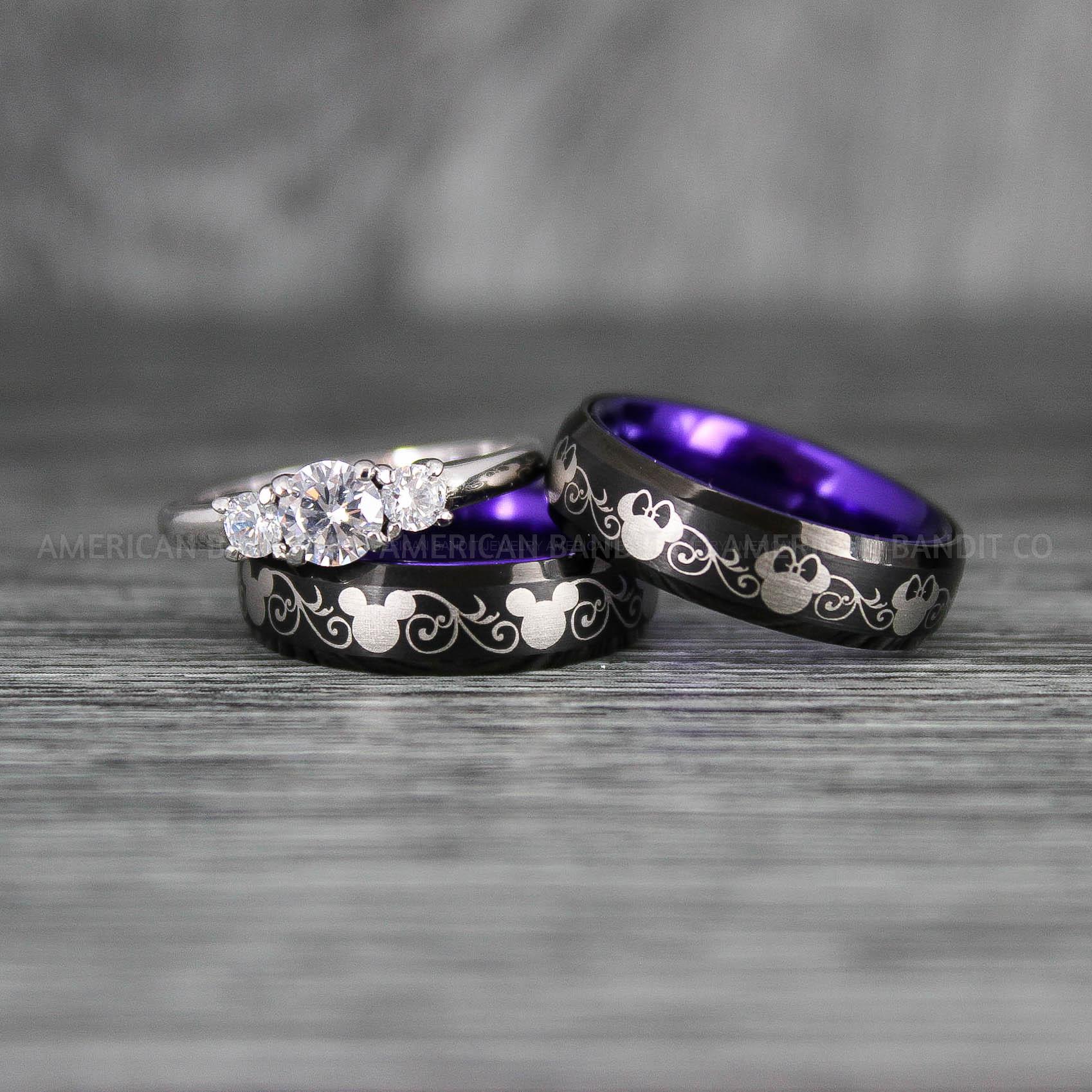 IMG_6986 Mickey Mouse Rings, Mickey Rings, Couple Wedding Bands, Couple Rings, Mickey Mouse Wedding Bands - Image 1