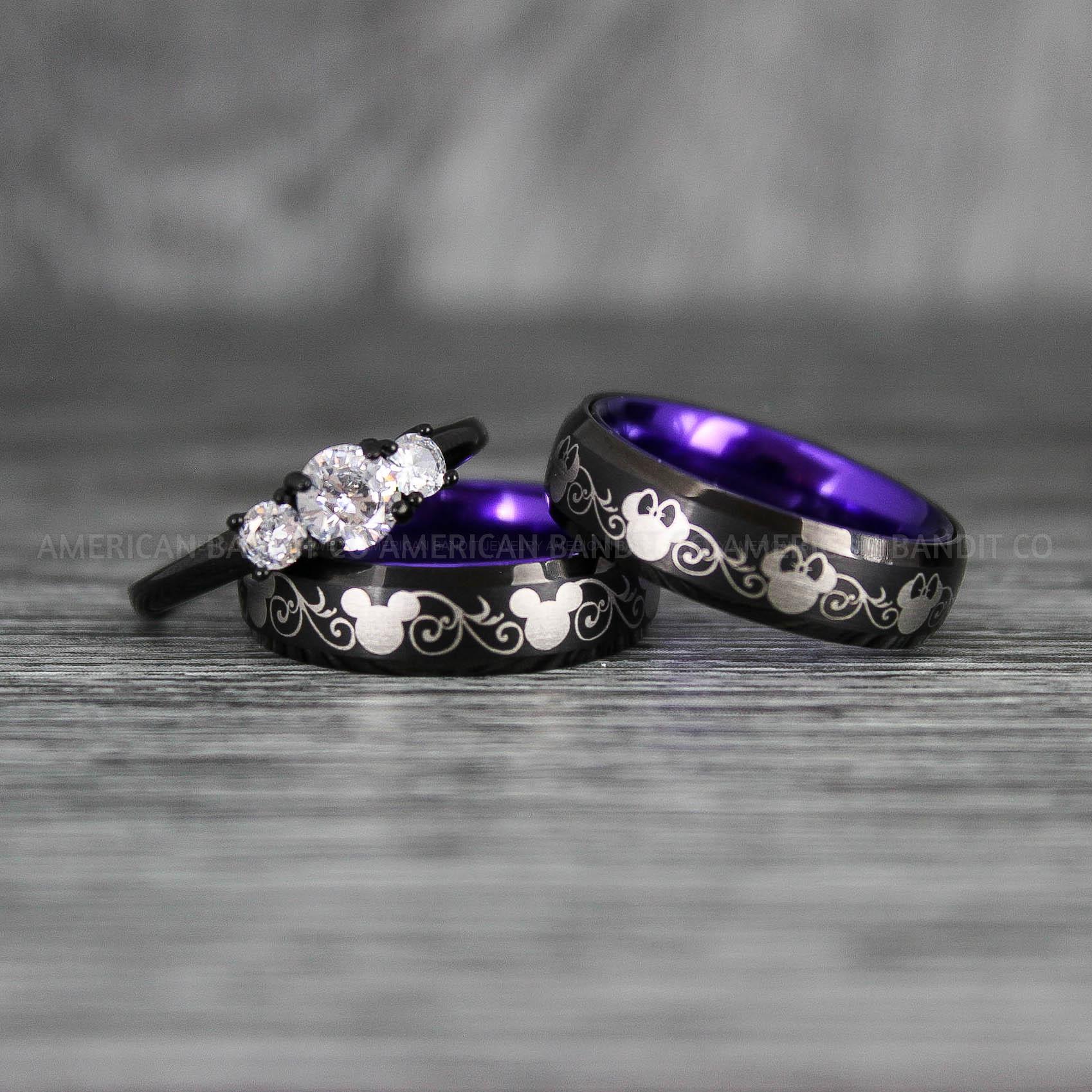 IMG_6987 Mickey Mouse Rings, Mickey Rings, Couple Wedding Bands, Couple Rings, Mickey Mouse Wedding Bands - Image 1