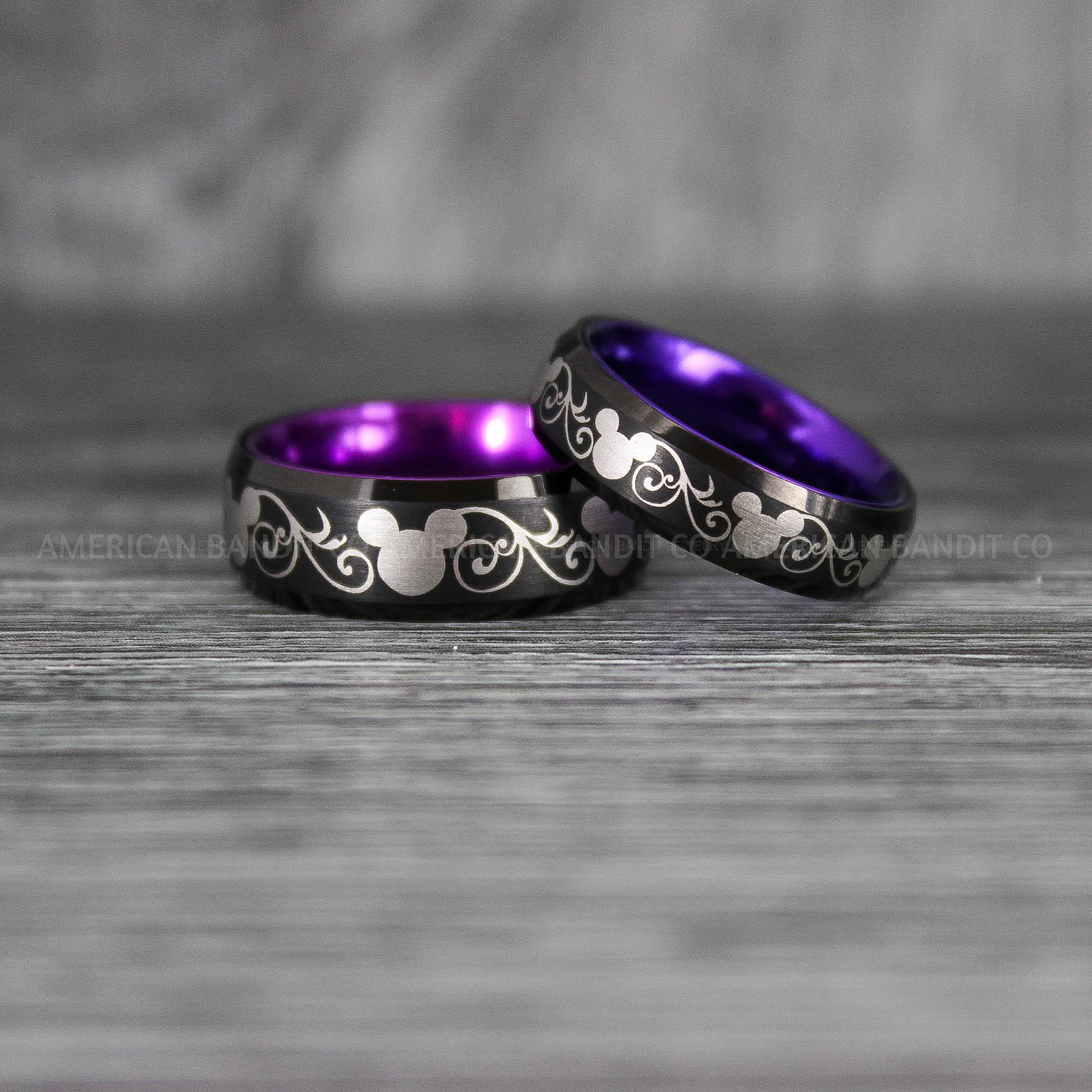 IMG_6988 Mickey Mouse Rings, Mickey Rings, Couple Wedding Bands, Couple Rings, Mickey Mouse Wedding Bands - Image 1