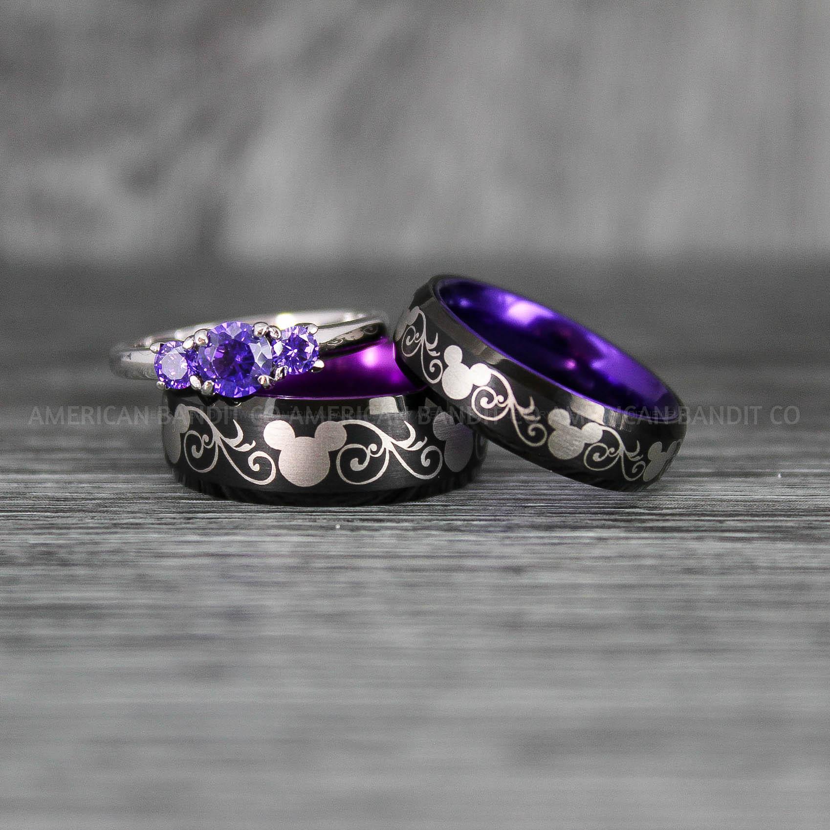 IMG_6989 Mickey Mouse Rings, Mickey Rings, Couple Wedding Bands, Couple Rings, Mickey Mouse Wedding Bands - Image 1