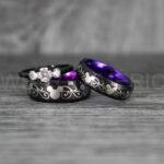 Mickey Mouse Rings, Mickey Rings, Couple Wedding Bands, Couple Rings, Mickey Mouse Wedding Bands