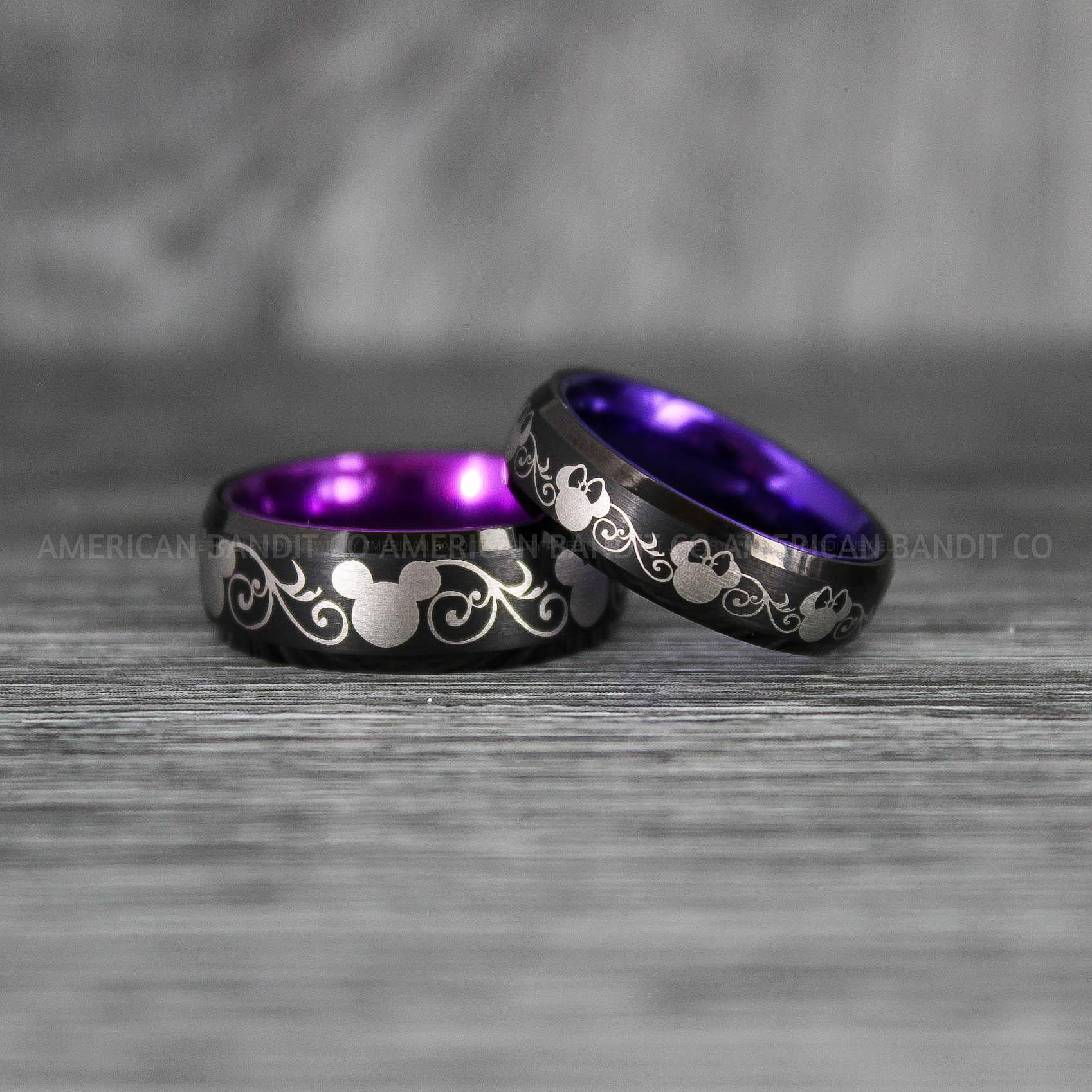 IMG_6995 Mickey Mouse Rings, Mickey Rings, Couple Wedding Bands, Couple Rings, Mickey Mouse Wedding Bands - Image 1