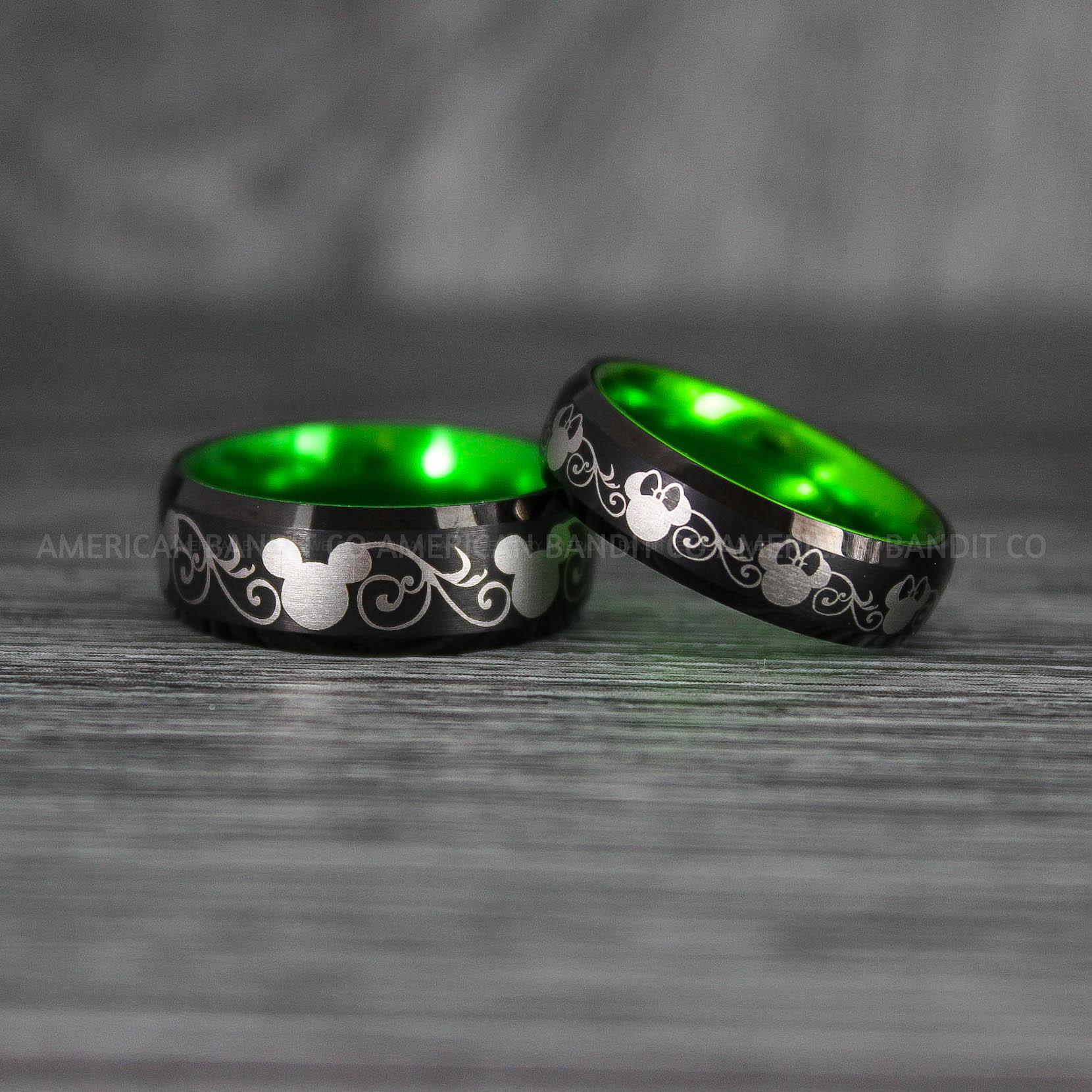 IMG_7034 Mickey Mouse Rings, Mickey Rings, Couple Wedding Bands, Couple Rings, Mickey Mouse Wedding Bands - Image 1