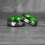 Mickey Mouse Rings, Mickey Rings, Couple Wedding Bands, Couple Rings, Mickey Mouse Wedding Bands