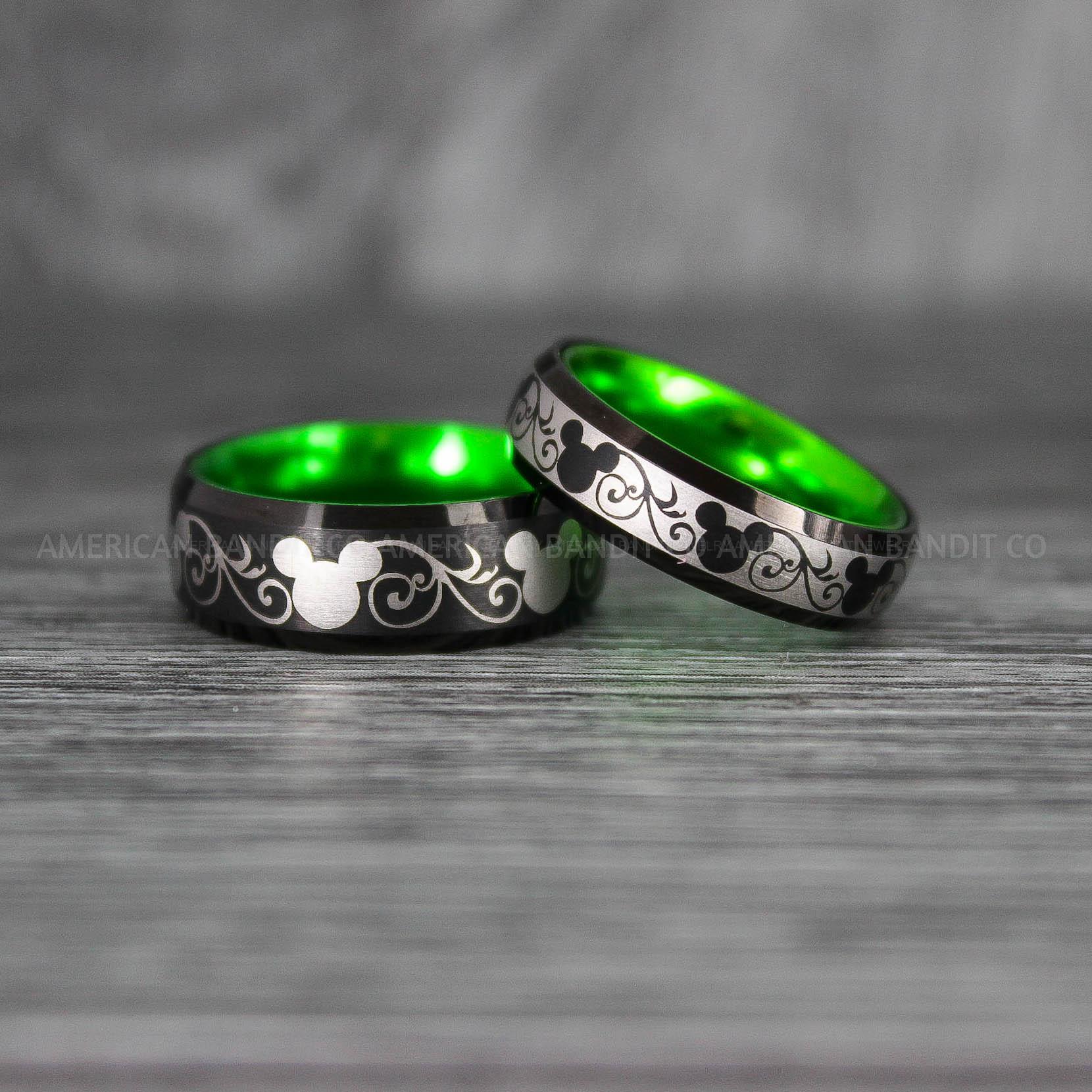 IMG_7036 Mickey Mouse Rings, Mickey Rings, Couple Wedding Bands, Couple Rings, Mickey Mouse Wedding Bands - Image 1