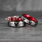 Mickey Mouse Rings, Mickey Rings, Couple Wedding Bands, Couple Rings, Mickey Mouse Wedding Bands