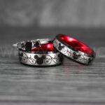 Mickey Mouse Rings, Mickey Rings, Couple Wedding Bands, Couple Rings, Mickey Mouse Wedding Bands