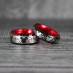 Mickey Mouse Rings, Mickey Rings, Couple Wedding Bands, Couple Rings, Mickey Mouse Wedding Bands
