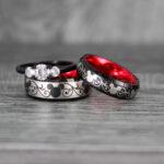 Mickey Mouse Rings, Mickey Rings, Couple Wedding Bands, Couple Rings, Mickey Mouse Wedding Bands