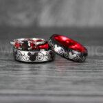 Mickey Mouse Rings, Mickey Rings, Couple Wedding Bands, Couple Rings, Mickey Mouse Wedding Bands