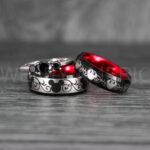 Mickey Mouse Rings, Mickey Rings, Couple Wedding Bands, Couple Rings, Mickey Mouse Wedding Bands