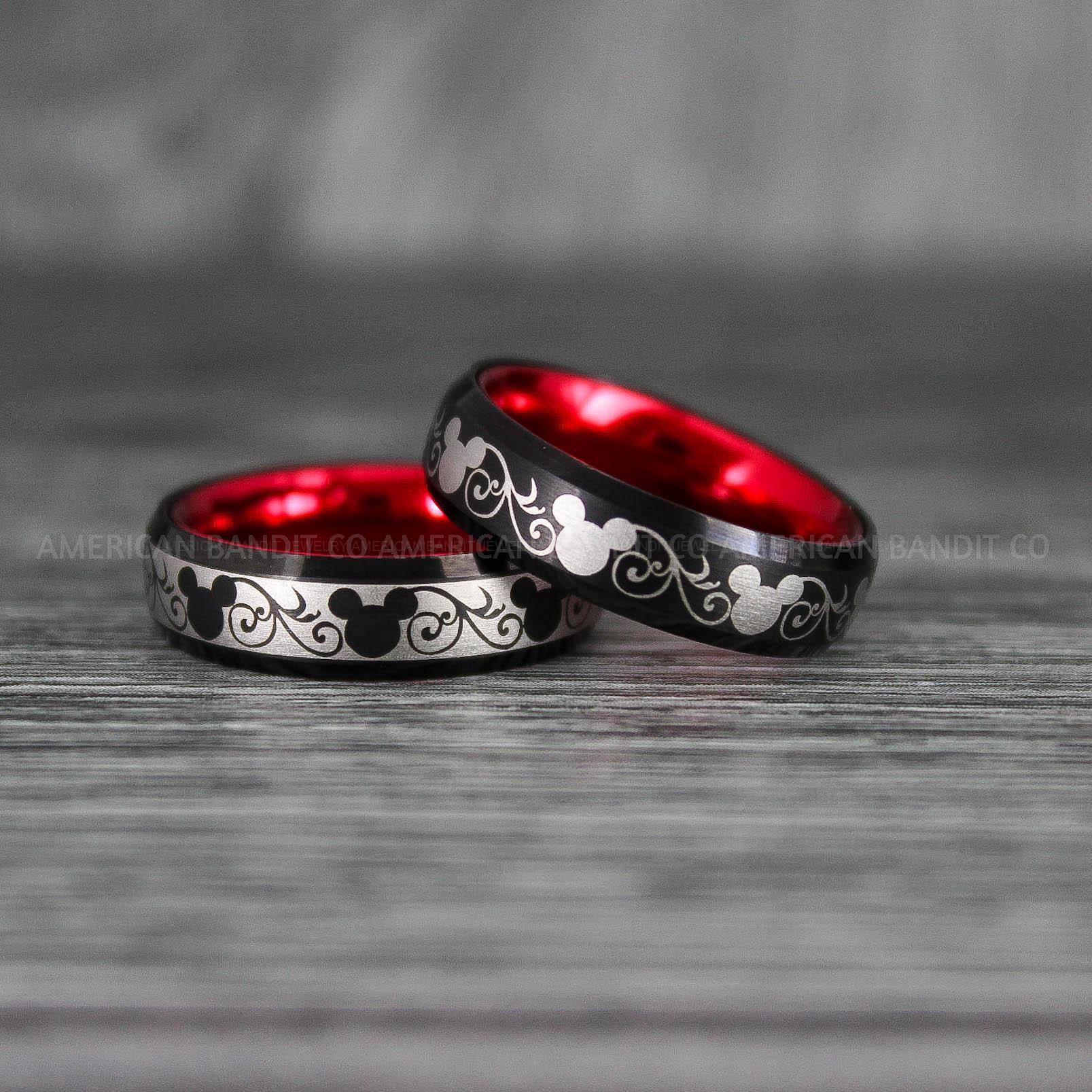 IMG_7060 Mickey Mouse Rings, Mickey Rings, Couple Wedding Bands, Couple Rings, Mickey Mouse Wedding Bands - Image 1