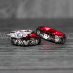 Mickey Mouse Rings, Mickey Rings, Couple Wedding Bands, Couple Rings, Mickey Mouse Wedding Bands