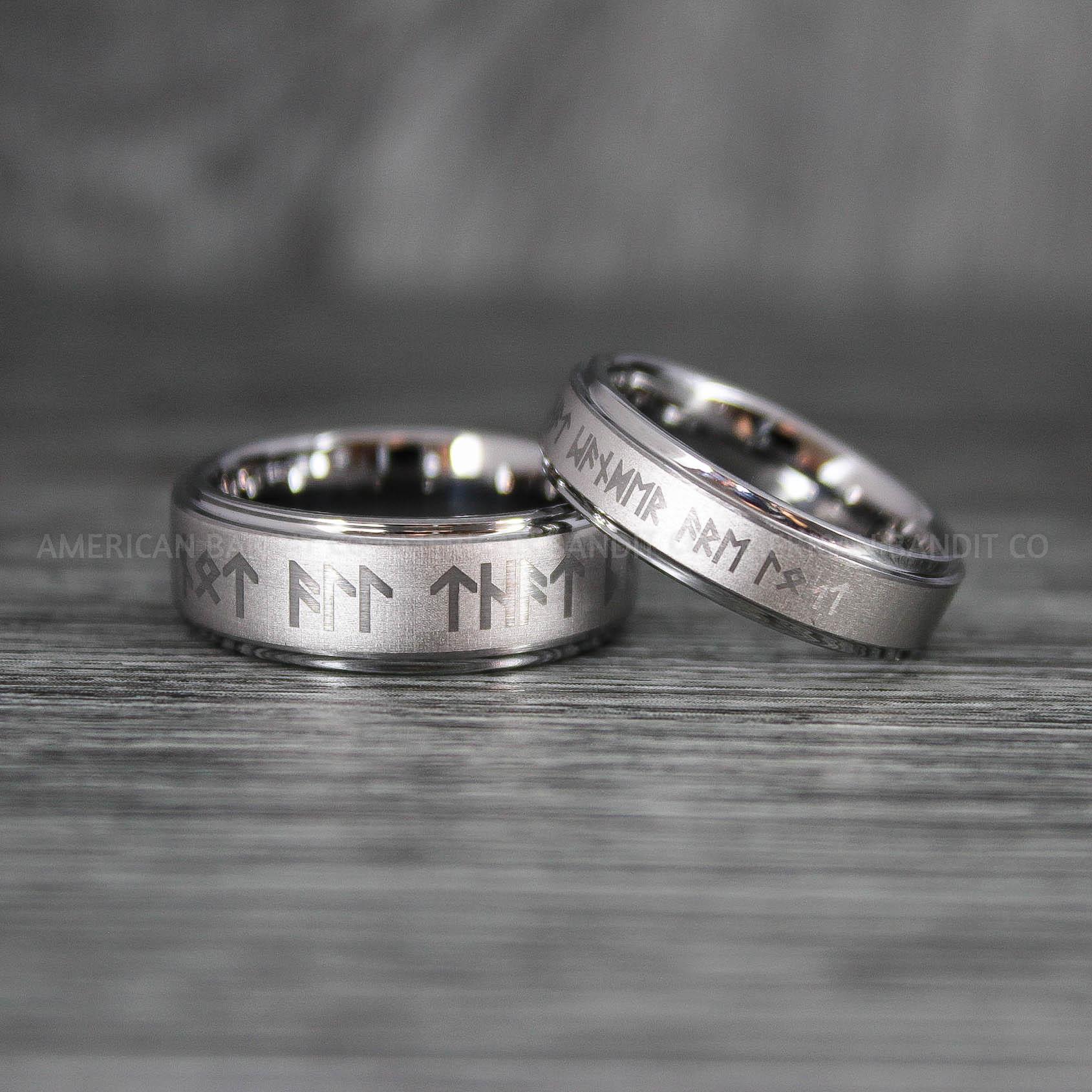 IMG_7093 Viking Rings, Vikings Jewelry, Norsemen Rings, Nordic Runes Rings, Vikings Wedding Rings, Vikings Wedding Bands, Runes Wedding Rings, Nordic Rings - Image 1