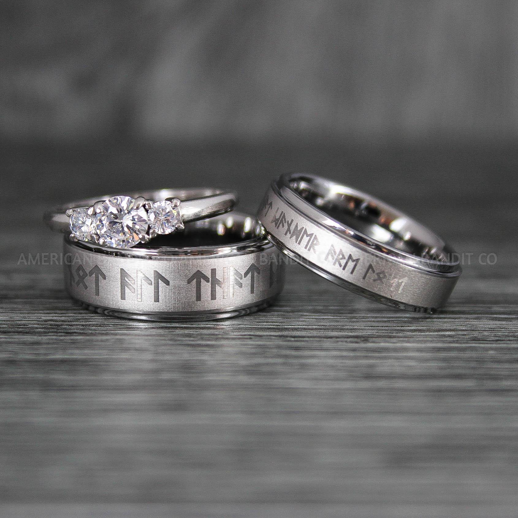 IMG_7094 Viking Rings, Vikings Jewelry, Norsemen Rings, Nordic Runes Rings, Vikings Wedding Rings, Vikings Wedding Bands, Runes Wedding Rings, Nordic Rings - Image 1