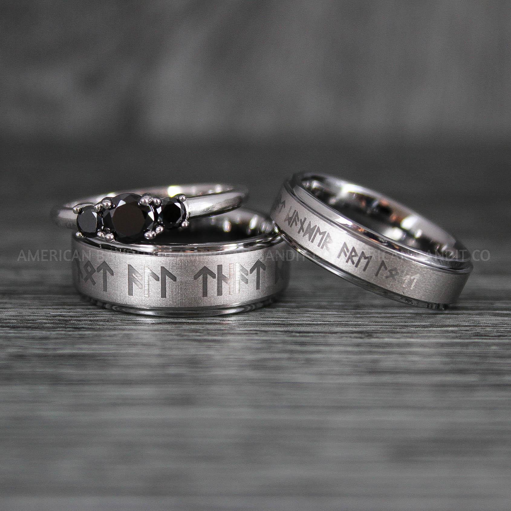 IMG_7095 Viking Rings, Vikings Jewelry, Norsemen Rings, Nordic Runes Rings, Vikings Wedding Rings, Vikings Wedding Bands, Runes Wedding Rings, Nordic Rings - Image 1