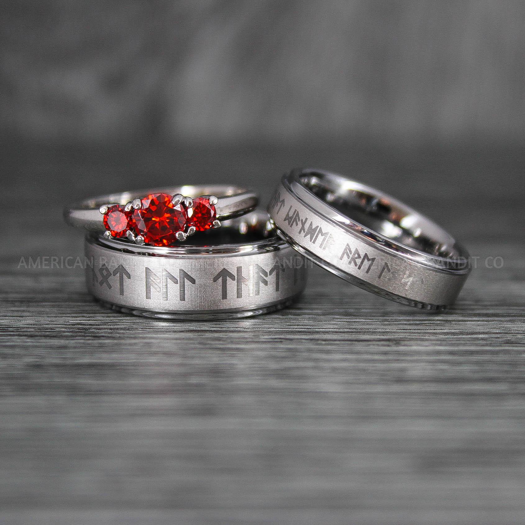 IMG_7096 Viking Rings, Vikings Jewelry, Norsemen Rings, Nordic Runes Rings, Vikings Wedding Rings, Vikings Wedding Bands, Runes Wedding Rings, Nordic Rings - Image 1