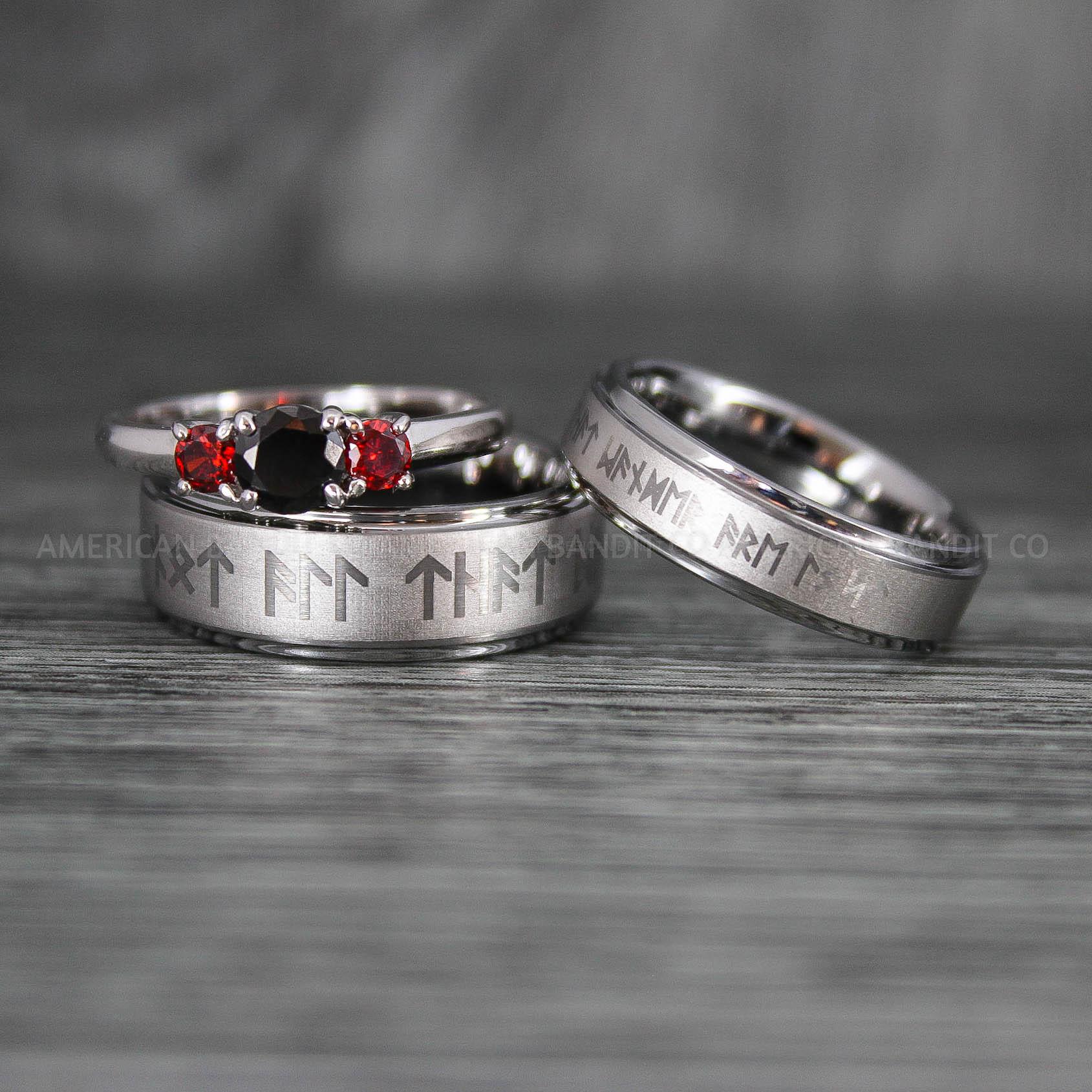 IMG_7097 Viking Rings, Vikings Jewelry, Norsemen Rings, Nordic Runes Rings, Vikings Wedding Rings, Vikings Wedding Bands, Runes Wedding Rings, Nordic Rings - Image 1