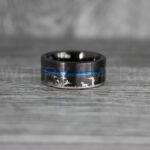 Flying Pheasant Rings, Pheasant Wedding Rings, Pheasant Hunting Ring, Hunting Jewelry, Black Wedding Band, Duck Hunting Ring, Pheasant Hunting Black Pheasant Band