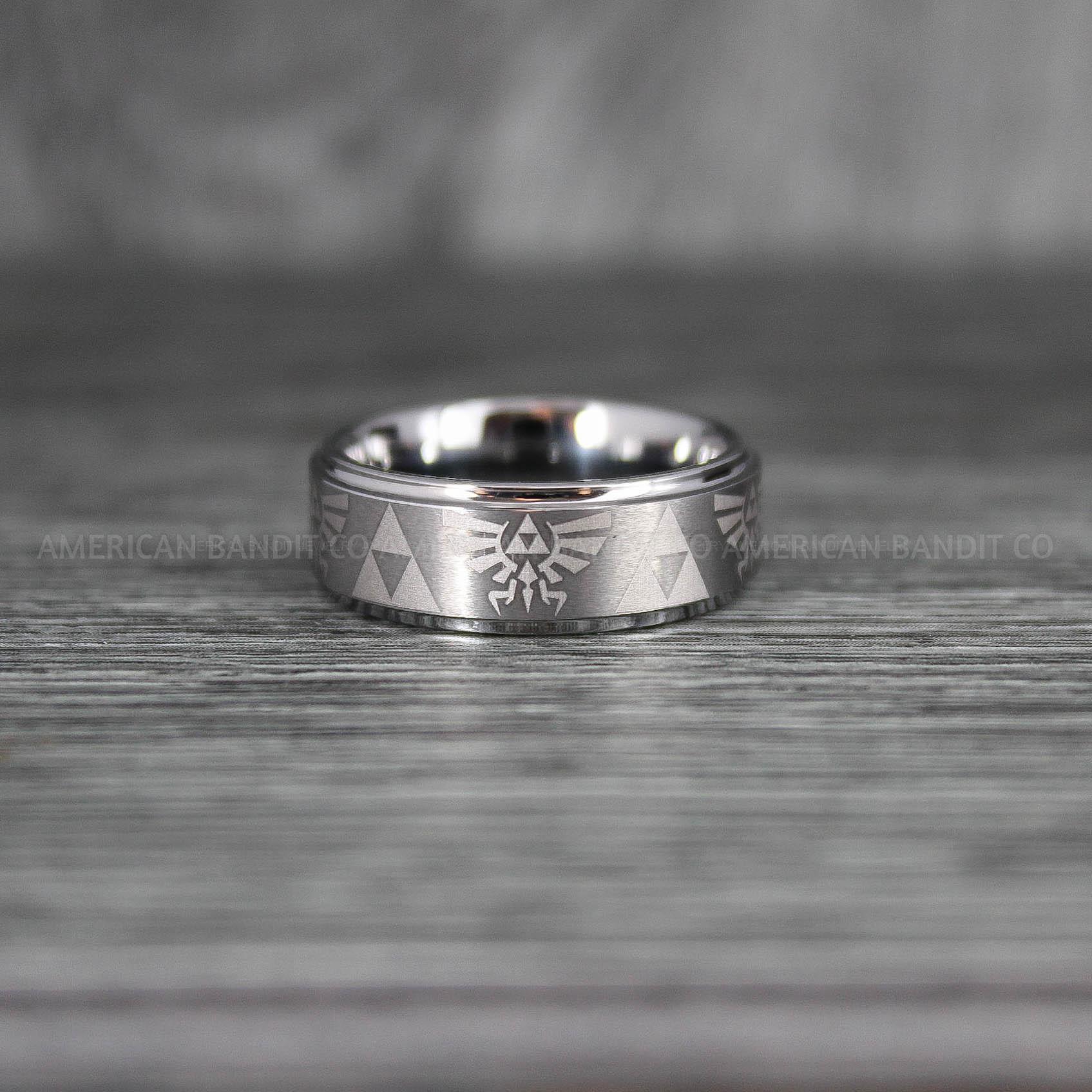 IMG_7138 Zelda Rings, Zelda Wedding Rings, Gamer Rings, Gamer Jewelry, Zelda Wedding Bands, Gamer Wedding Rings, Silver Wedding Rings - Image 1