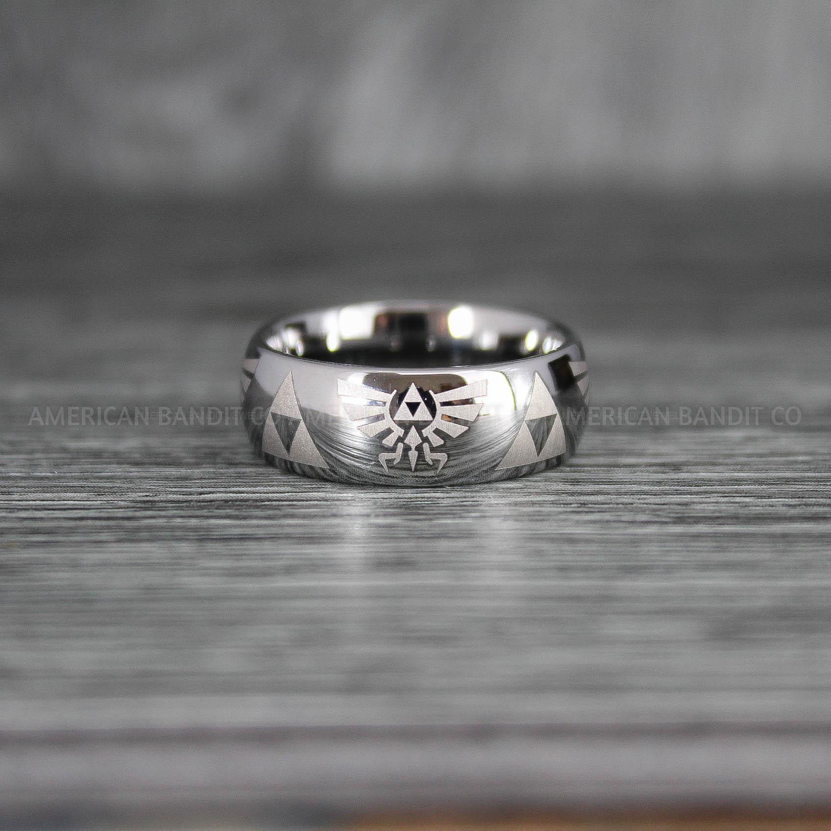 IMG_7140 Zelda Rings, Zelda Wedding Rings, Gamer Rings, Gamer Jewelry, Zelda Wedding Bands, Gamer Wedding Rings, Silver Wedding Rings - Image 1