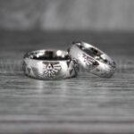 Zelda Rings, Zelda Wedding Rings, Gamer Rings, Gamer Jewelry, Zelda Wedding Bands, Gamer Wedding Rings, Silver Wedding Rings - Image 2