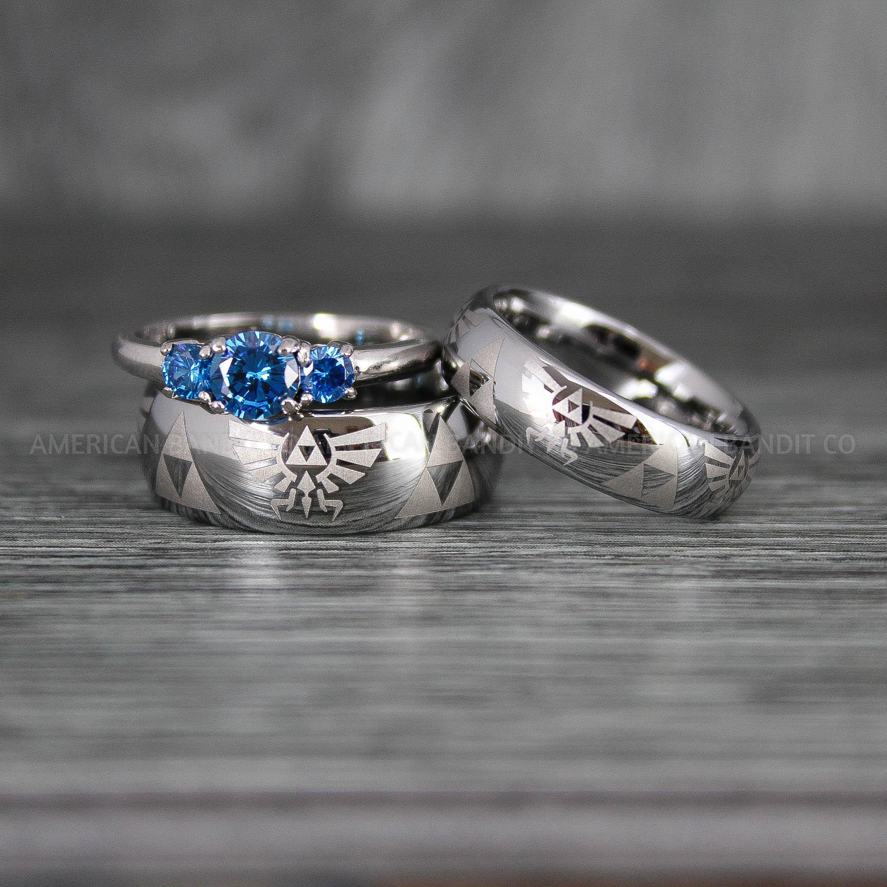 IMG_7148 Zelda Rings, Zelda Wedding Rings, Gamer Rings, Gamer Jewelry, Zelda Wedding Bands, Gamer Wedding Rings, Silver Wedding Rings - Image 1