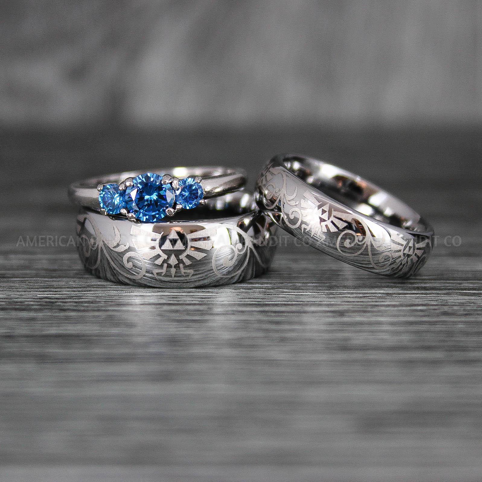 IMG_7180 Zelda Rings, Zelda Wedding Rings, Gamer Rings, Gamer Jewelry, Zelda Wedding Bands, Gamer Wedding Rings, Silver Wedding Rings - Image 1