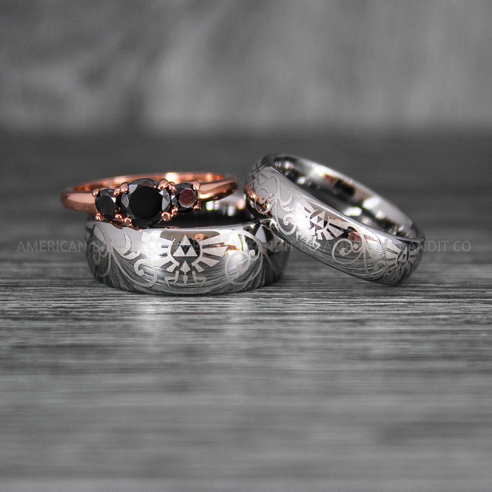 IMG_7185 Zelda Rings, Zelda Wedding Rings, Gamer Rings, Gamer Jewelry, Zelda Wedding Bands, Gamer Wedding Rings, Silver Wedding Rings - Image 1