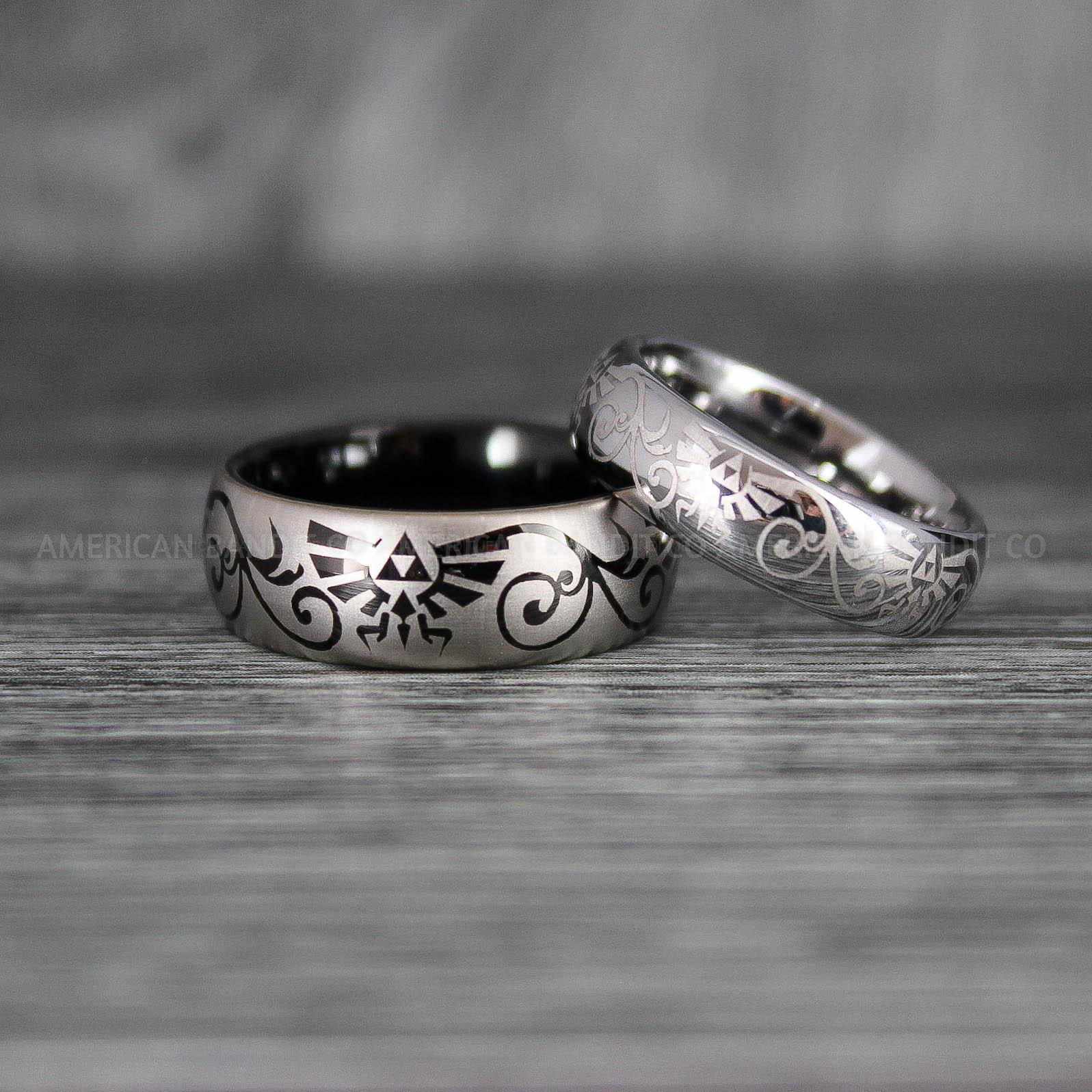 IMG_7192 Zelda Rings, Zelda Wedding Rings, Gamer Rings, Gamer Jewelry, Zelda Wedding Bands, Gamer Wedding Rings, Silver Wedding Rings - Image 1