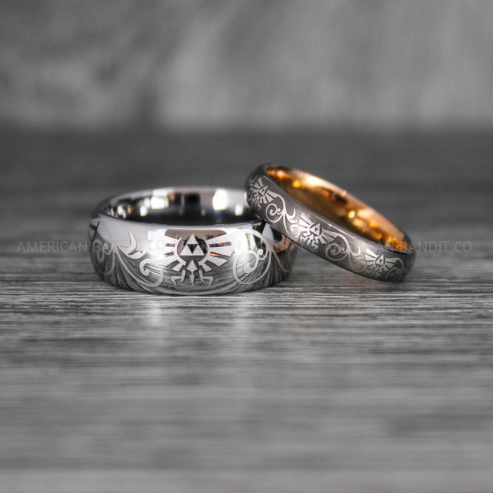 IMG_7198 Zelda Rings, Zelda Wedding Rings, Gamer Rings, Gamer Jewelry, Zelda Wedding Bands, Gamer Wedding Rings, Silver Wedding Rings - Image 1
