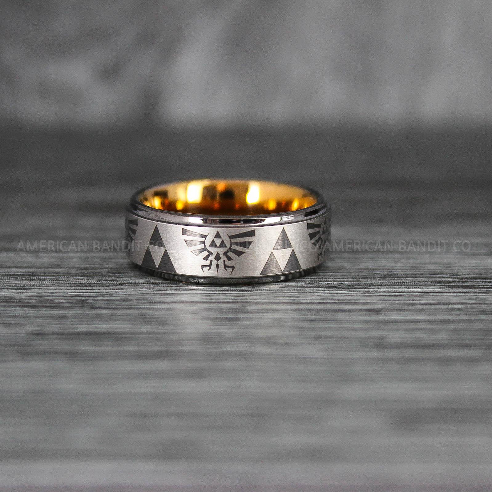 IMG_7199 Zelda Rings, Zelda Wedding Rings, Gamer Rings, Gamer Jewelry, Zelda Wedding Bands, Gamer Wedding Rings, Gunmetal Wedding Rings - Image 1