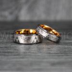 Zelda Rings, Zelda Wedding Rings, Gamer Rings, Gamer Jewelry, Zelda Wedding Bands, Gamer Wedding Rings, Gunmetal Wedding Rings - Image 2
