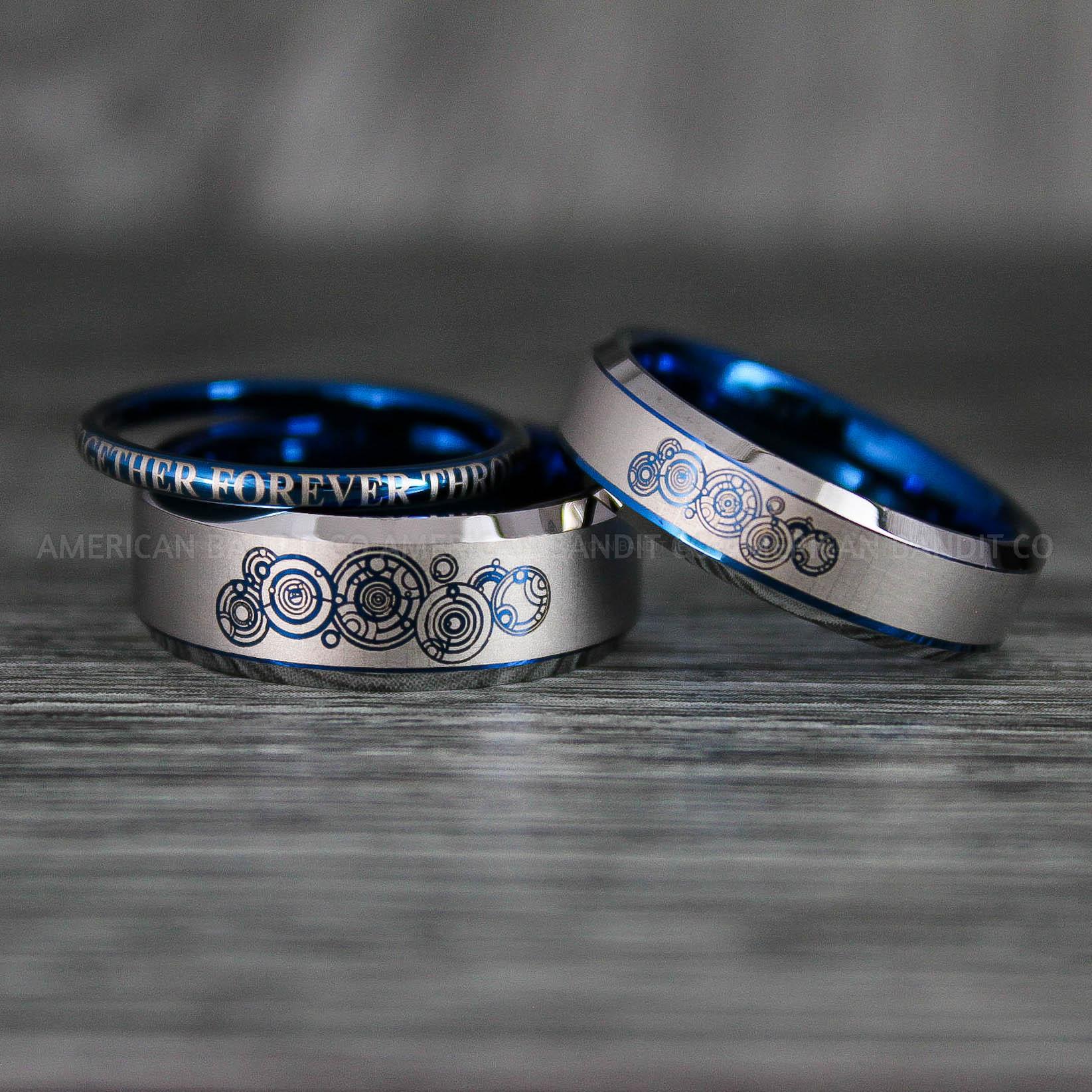IMG_7218 Dr Who Rings, Dr Who Wedding Rings, Dr Who Jewelry, Gallifreyan Rings, Gallifreyan Wedding Rings, Gallifreyan Wedding Bands, Gallifreyan Jewelry - Image 1