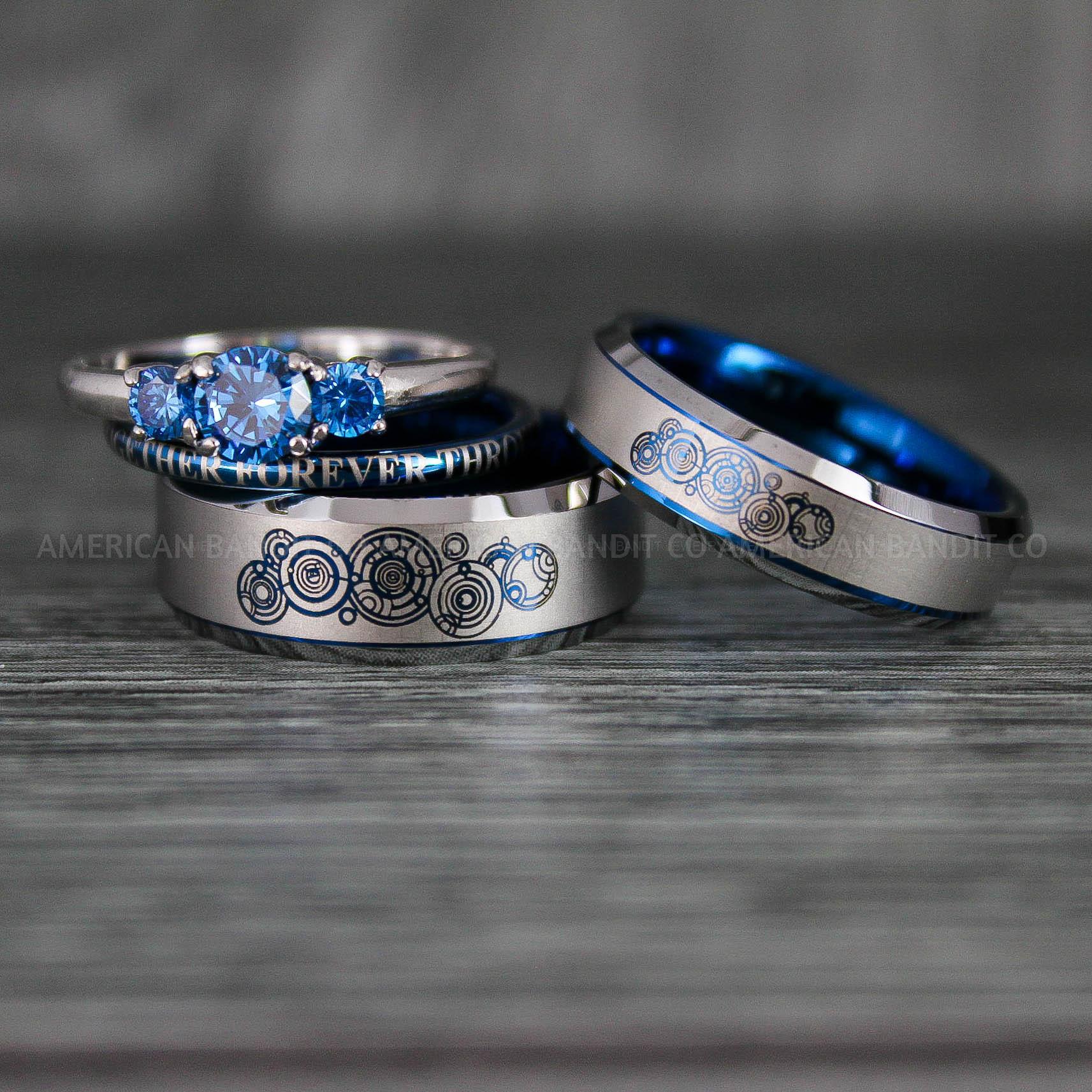 IMG_7219 Dr Who Rings, Dr Who Wedding Rings, Dr Who Jewelry, Gallifreyan Rings, Gallifreyan Wedding Rings, Gallifreyan Wedding Bands, Gallifreyan Jewelry - Image 1