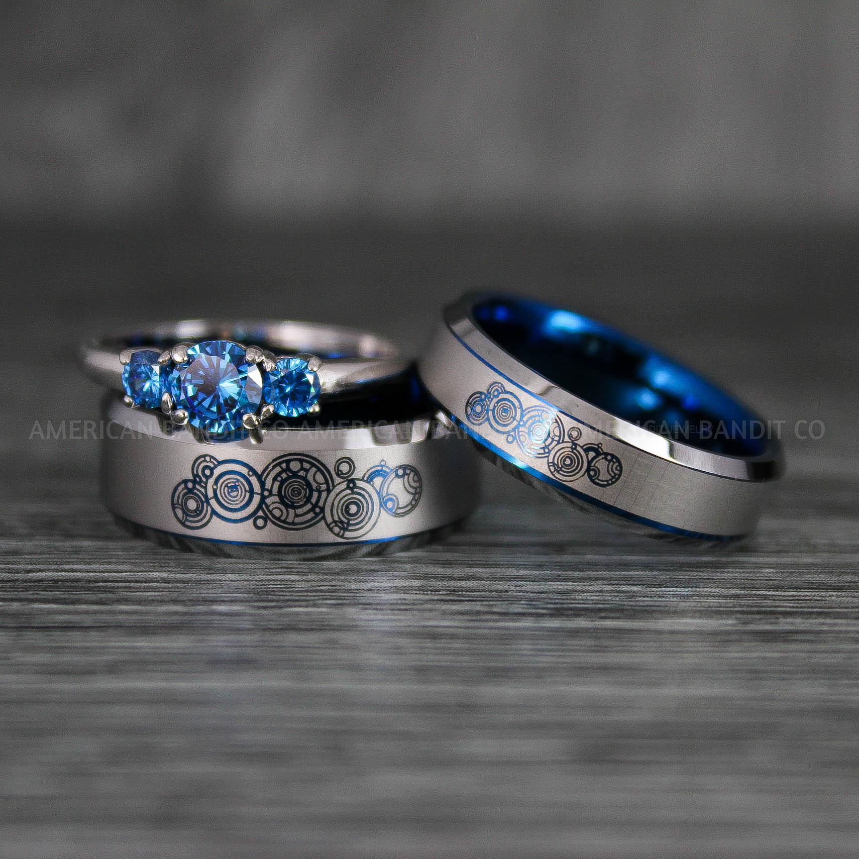 IMG_7220 Dr Who Rings, Dr Who Wedding Rings, Dr Who Jewelry, Gallifreyan Rings, Gallifreyan Wedding Rings, Gallifreyan Wedding Bands, Gallifreyan Jewelry - Image 1