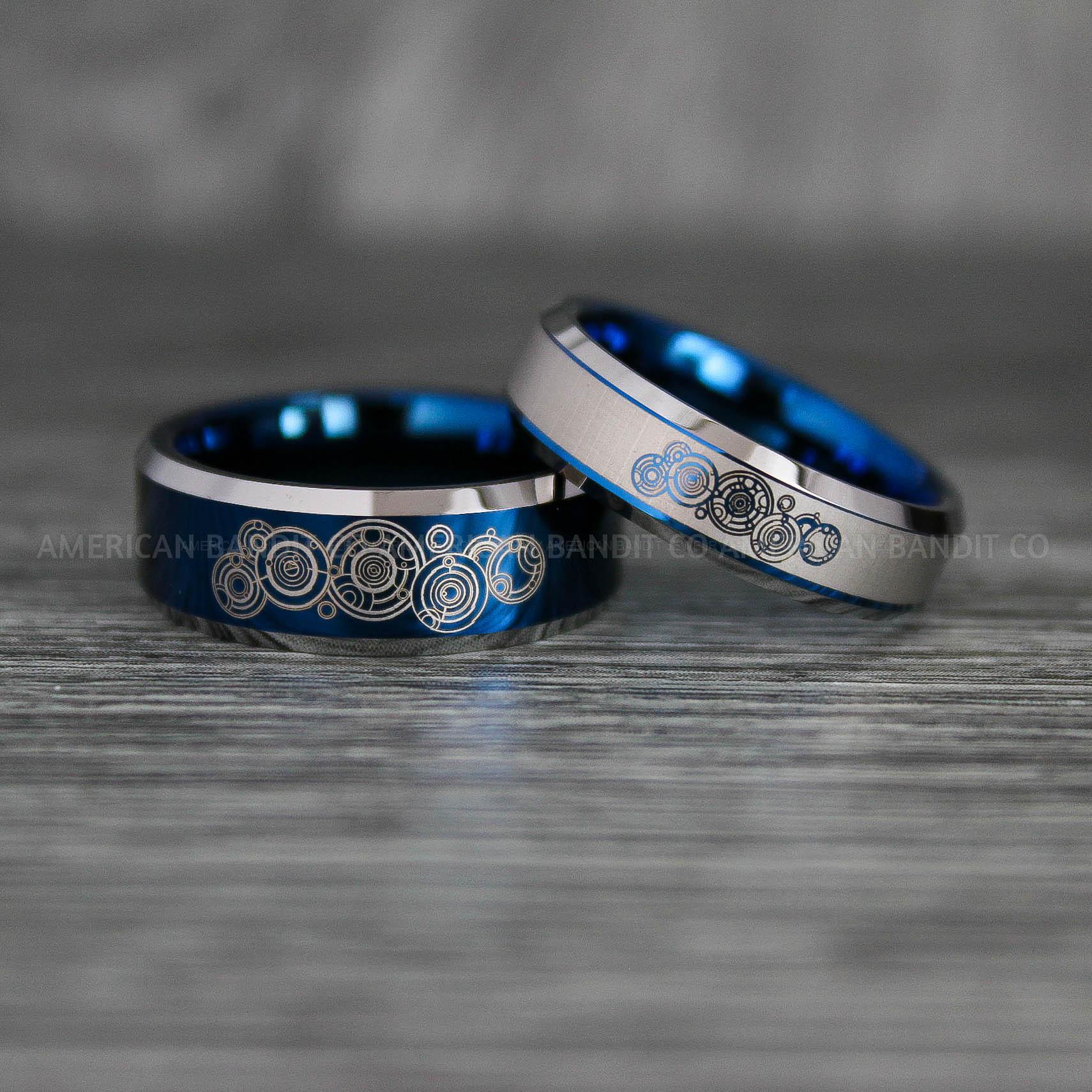 IMG_7229 Dr Who Rings, Dr Who Wedding Rings, Dr Who Jewelry, Gallifreyan Rings, Gallifreyan Wedding Rings, Gallifreyan Wedding Bands, Gallifreyan Jewelry - Image 1