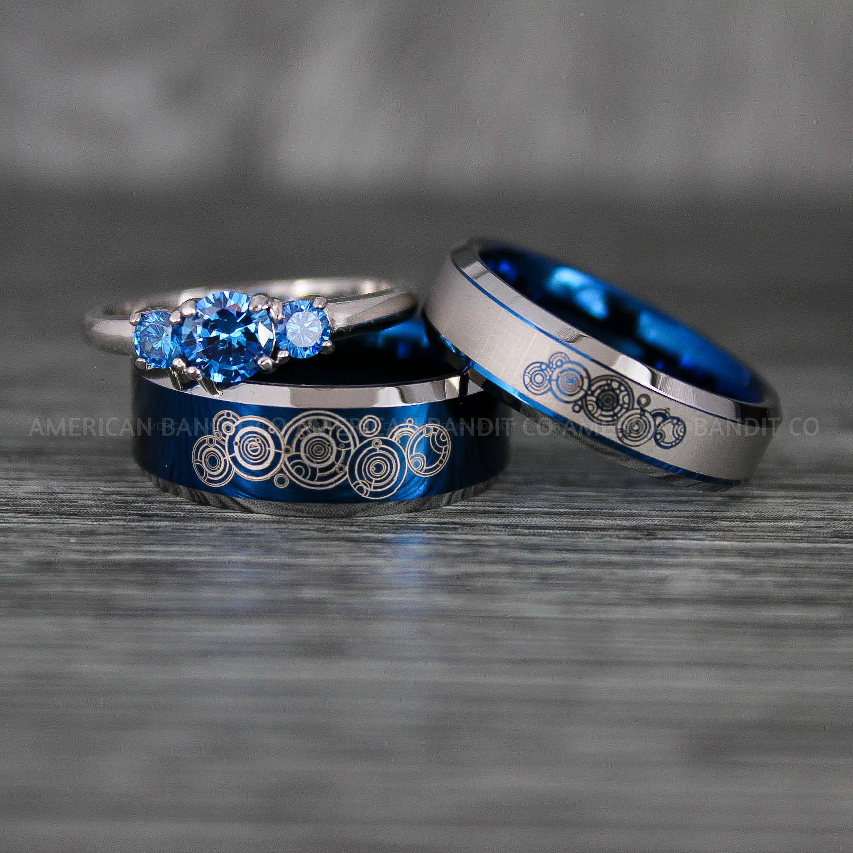 IMG_7230 Dr Who Rings, Dr Who Wedding Rings, Dr Who Jewelry, Gallifreyan Rings, Gallifreyan Wedding Rings, Gallifreyan Wedding Bands, Gallifreyan Jewelry - Image 1