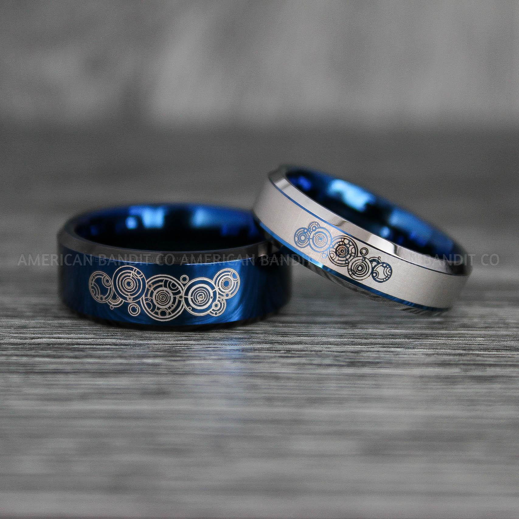 IMG_7233 Dr Who Rings, Dr Who Wedding Rings, Dr Who Jewelry, Gallifreyan Rings, Gallifreyan Wedding Rings, Gallifreyan Wedding Bands, Gallifreyan Jewelry - Image 1