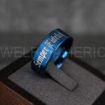 Marines Ring, Semper Fidelis Ring, Marines Wedding Band, Camo Rings, Army Rings, Military Ring, Military Jewelry, Army Couple, Army Wife, Army Husband - Image 3