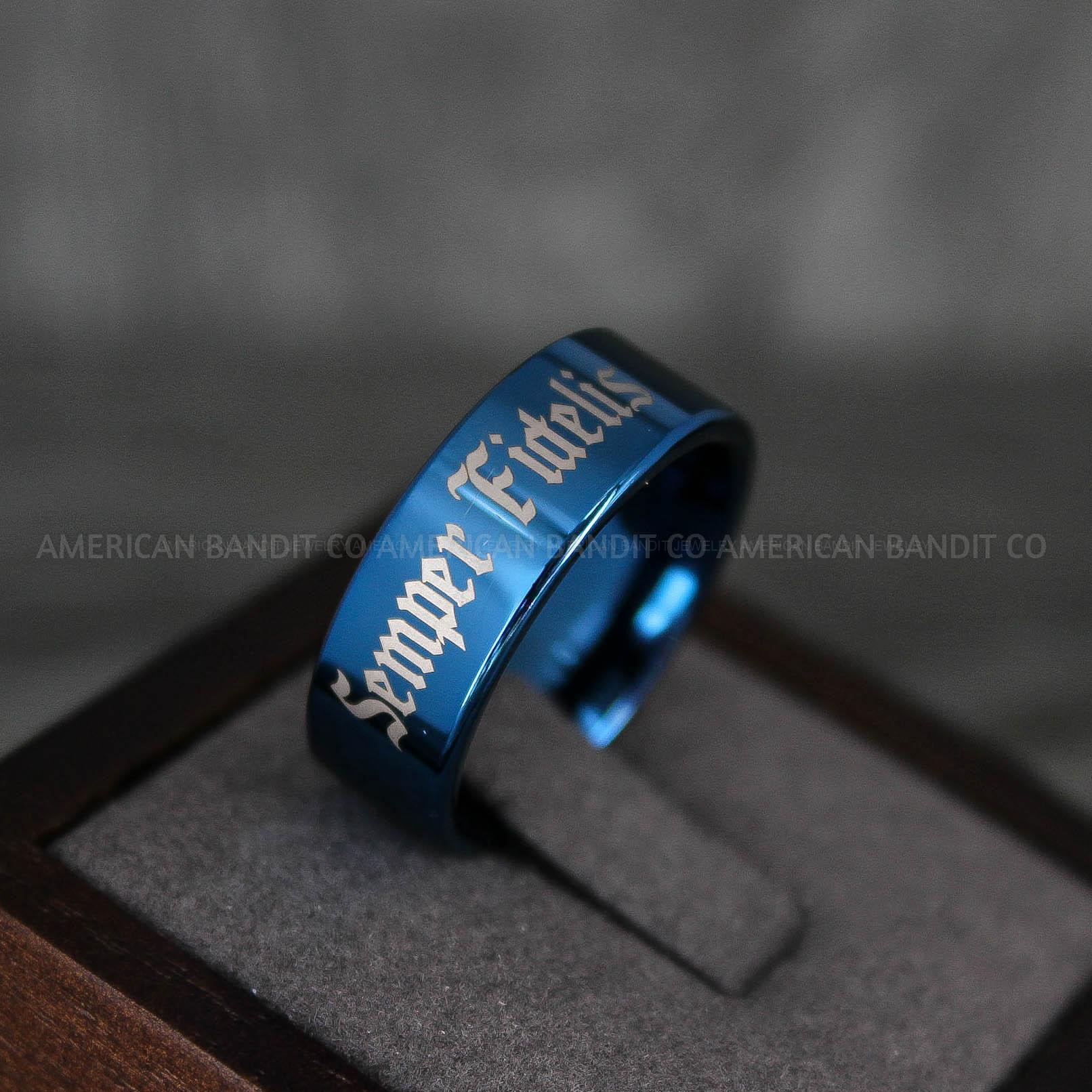 IMG_7248 Marines Ring, Semper Fidelis Ring, Marines Wedding Band, Camo Rings, Army Rings, Military Ring, Military Jewelry, Army Couple, Army Wife, Army Husband - Image 1