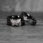 Zelda Rings, Zelda Wedding Rings, Gamer Rings, Gamer Jewelry, Zelda Wedding Bands, Gamer Wedding Rings, Black Wedding Rings - Image 2