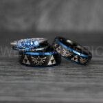 Zelda Rings, Zelda Wedding Rings, Gamer Rings, Gamer Jewelry, Zelda Wedding Bands, Gamer Wedding Rings, Black Wedding Rings - Image 5