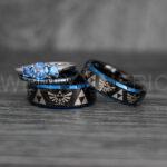 Zelda Rings, Zelda Wedding Rings, Gamer Rings, Gamer Jewelry, Zelda Wedding Bands, Gamer Wedding Rings, Black Wedding Rings