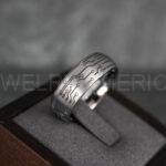 Circuit Board Ring, Circuit Board Wedding Band, Gamer Ring, Gamer Wedding Band, Silver Wedding Band