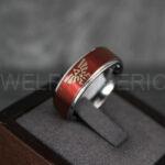 Zelda Ring, Zelda Wedding Ring, Gamer Ring, Gamer Jewelry, Zelda Wedding Band, Gamer Wedding Ring, Red Wedding Ring