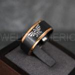 Zelda Rings, Zelda Wedding Rings, Gamer Rings, Gamer Jewelry, Zelda Wedding Bands, Gamer Wedding Rings, Black Wedding Rings