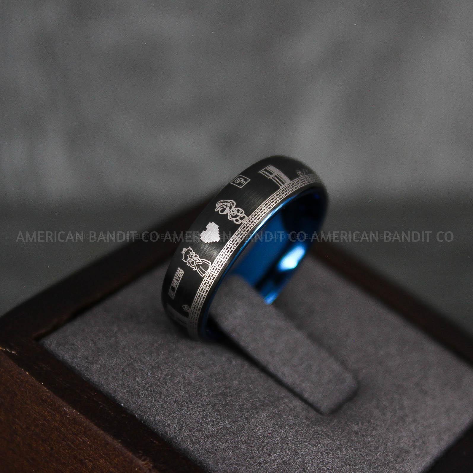 IMG_7316 Mario Ring, Mario Brothers Wedding Ring, Gamer Ring, Gamer Jewelry, Mario Wedding Band, Gamer Wedding Ring - Image 1