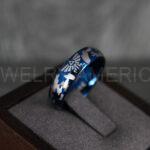 Zelda Rings, Zelda Wedding Rings, Gamer Rings, Gamer Jewelry, Zelda Wedding Bands, Gamer Wedding Rings, Blue Wedding Ring